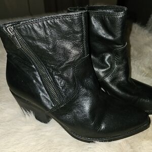 Lucky Brand Black Heeled Boots